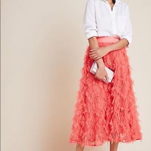 Anthropologie Cynthia Textured Midi Skirt   Sz 8